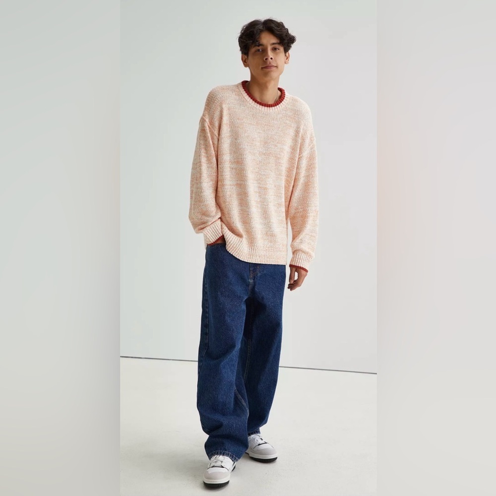 BDG Men’s Clark Oversized Cotton Pullover Sweater Small Casual Streetwear